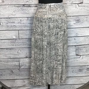 Black & White Patterned Maxi Skirt